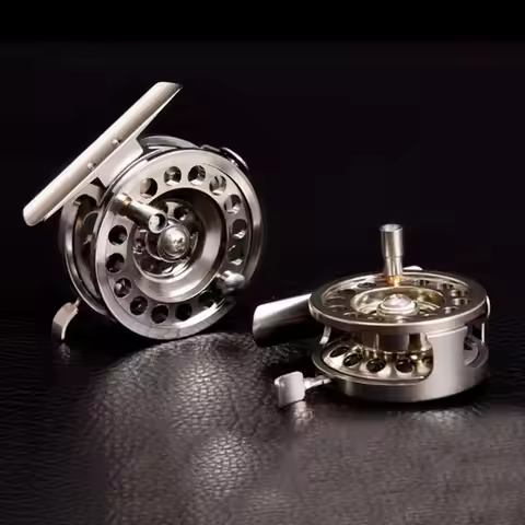 D50/D60 Full Aluminum Ice Fishing Reel Right Handed V-shape Ice Fishing Wheel Fly Winter Fishing Ree