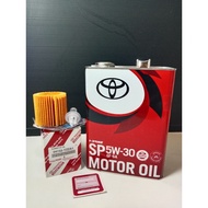 PACKAGE TOYOTA SYNTHETIC ENGINE OIL SP5W-30 GF-6A 4L + OIL FILTER YZZA1