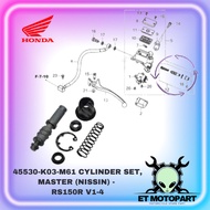 HONDA RS150R MASTER CYLINDER BRAKE SET (NISSIN) -  RS150R V1-4 / ADV 150 / ADV 160 / PCX (45530-K03-