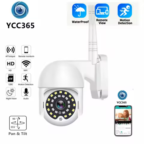 1MP YCC365 Plus Outdoor Wireless Speed Dome Camera 2MP Two Ways Audio Waterproof Security Protection