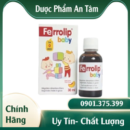 "[Chính Hãng] Sắt Siro Ferrolip Baby Vị Đào Thơm Ngon Cho Bé Lọ 30 ML "