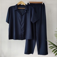 AZ.FS - ZFS One Set Contemporary Pijama / Set 365 DAILY PAJAMA / WOMEN'S SHORT SLEEVED PLAIN BUTTON 