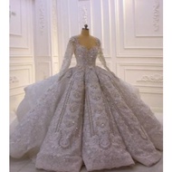 Custom blue wedding gown dress ballgown wedding gown luxury