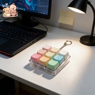 Creamy Cat Shape Keyboard Fidget Toys Adults Colorful Clicker Button Keychain Work Stress