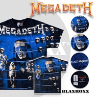 BLAXROXX® | ลิขสิทธิ์แท้ Megadeth® | [MGD026] | เสื้อวง OVP สีจม | GILDAN Ultra Cotton | รันนัมเบอร์