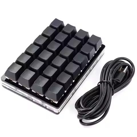 Mini Keypad 24 Keys Black USB DIY Shortcut Function Keyboard Custom Programmable Mechanical Keyboard