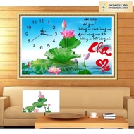 HPBD - 250.Diamond painting - cross-stitch painting of lotus parents watch 77350 / LV464 / LV3462 (F