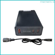 YIN Fast Speed USB And Type C 3 Port Charger For 36V 48V 60V 72V 84V Electric Bicycles With Overload