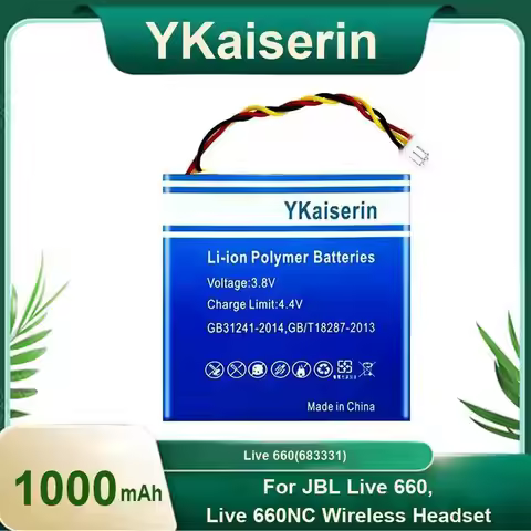 1000Mah For Jbl Live 660NC,LIVE 660 Wireless Headset 683331 Battery Safe And Reliable