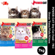 POWER CAT Premium Dry Food Fresh Ocean Fish/Tuna/Kitten - 7kg