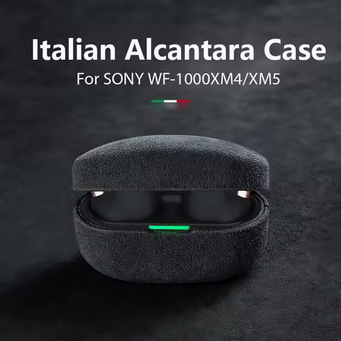 Italy Real Alcantara Case For SONY WF-1000XM4 WF-1000XM5 Luxury Leather Handmade Cases WF 1000XM4 Pr
