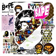 【Glitter Lamination】Set of 50 BAPE Stickers – Multi-Purpose Decorative Decal | Waterproof | Stickers