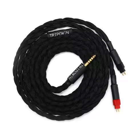 Pre-order Tripowin GranVia 26AWG 36 Strands x 4 Core Handmade Headphone Replacement Cable for HD650 