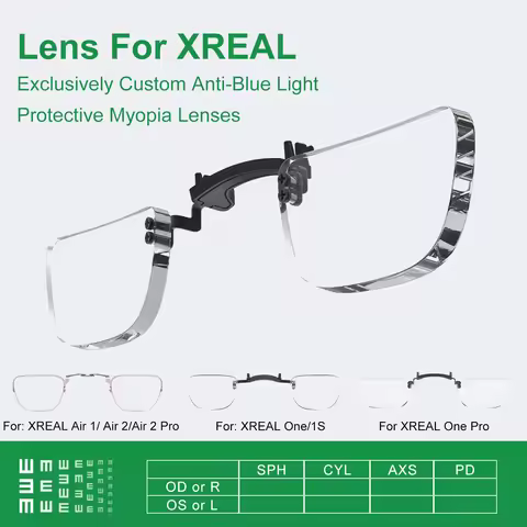 For Nreal Air/Xreal Air 2/Air2 Pro/One/1S/One Pro Smart AR Glasses Lens Custom Myopia&Hyperopia Asti