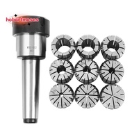 10Pcs ER32 Spring Collets Set 2/4/6/8/10/12/16/18/20mm + MT3 M12 ER32 Collet Chuck Morse Taper Holde