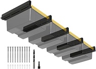 Overhead Garage Storage Rack 4-Bin, Upgraded Heavy Duty Ceiling Racks for Utility Bin, Powder Coated