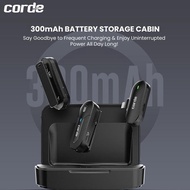 Corde Wireless Microphone Mic Clip On Live Lavalier 2 Mic Cwm102