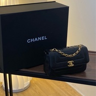 chanel vintage 雕花鏈黑金
