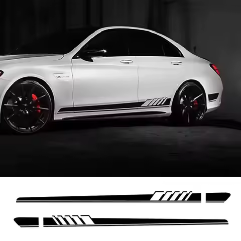 PVC Car Stickers Waterproof Car Side Body Decals for Mercedes Benz W203-205 W212 GLC CLA GLA AMG C18