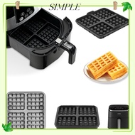 SIMPLESHOP 1pcs Air Fryer Waffle Maker, Reusable Square Waffle Baking Mold, Silicone Waffle Mould fo
