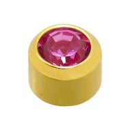 Rose Zircon October Birthstone Sterilized Hypo Allergenic