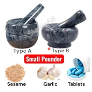 Small Size Hand Stone Pounder Marble Stone Mortar and Pestle Tablets Grinder Crush Pills medicine