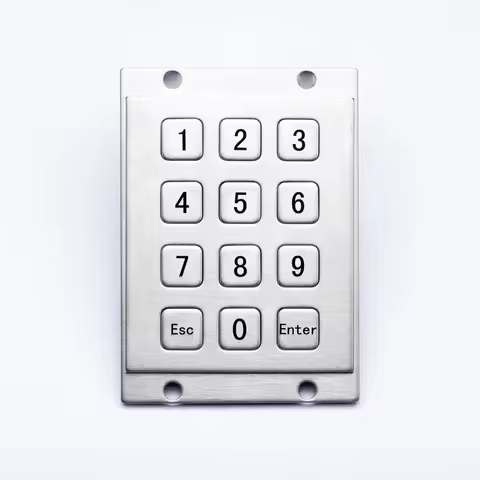 Flat Keys Pin Pad Industrial 12keys 4x3 Numeric Metal Keypad For Access Control Locker Industrial te