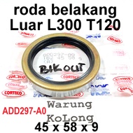 Rear Wheel Oil Seal L300 KUDA T120 Outer TB2 45x58x9 mm NOK CORTECO sil