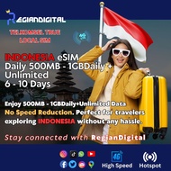 Indonesia eSIM 4G Daily Data PlanTelkomsel Network | 500MB-1GB Per Day + Unlimited Throttle | 3 to 7