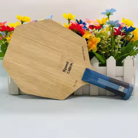 Hexagonal Inner Yellow Aramid Carbon Table Tennis Blade Muke MK305 Cyber