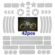 Motorcycle Bicycle Reflective Sticker Bicycle Body Sticker Night Reflective Sign Grid Stripe Warning