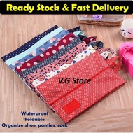Foldable Long Pouch Travel Sport/ Sandal/ Sport Shoes Organizer Storage Bag Simpan