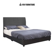 Fabric Bed Frame - Single, Super Single, Queen &amp; King - Many Colours - Storage Bed - Francis