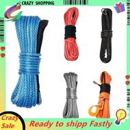 Synthetic Winch Rope, 1/4 x 50Ft Synthetic Winch Rope Line Cable for ATV UTV SUV Truck Boat Winch