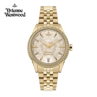 Empress Dowager West ladies' watch with floral embossed diamond decoration in gold color