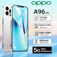 ใหม่100% OPP0 A96 7.5นิ้ว (16G RAM + 512G ROM) สมาร์ทโฟน 32MP+64MP 5G Smartphone จัดส่งฟรีภายในประเทศไทย Android12.0 Mobile phone