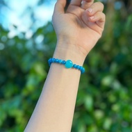 Blue Apatite mix Amazonite bracelet 6mm Suitable for Water and Wood elements