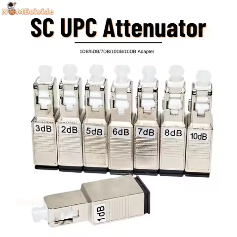 5Pcs SC UPC Attenuator Single-Mode Fiber Optic Male To Female Connector 0DB/5DB/7DB/10DB/10DB Adapte