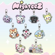 Kpop Idol ATEEZ Key Ring MIGHTEEZ Cartoon Acrylic Keychain