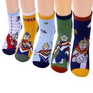 10雙秋冬新款純棉奧特曼中筒襪男童兒童襪子卡通襪學生寶寶襪保暖