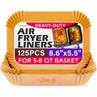 Air Fryer Liners Disposable, Ninja Air Fryer Liners, 125pcs Rectangle 8.6x5.5 In Parchment Paper For