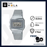 Casio Vintage Womens Digital Watch A700WM-7A Stainless Steel Band Ladies Watch  (watch for women / j