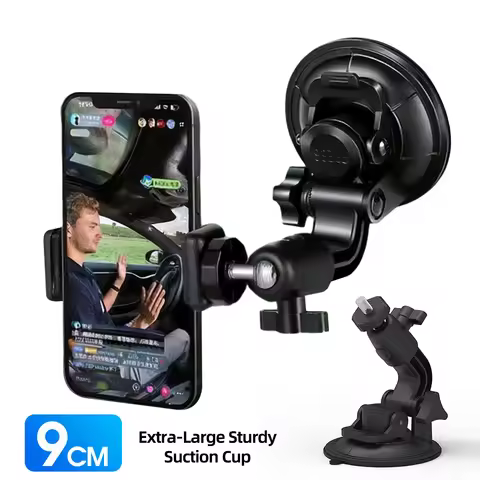 Adjustable Car Phone Holder with Strong Suction Cup,Universal Windshield Bracket for Phone GoPro Das