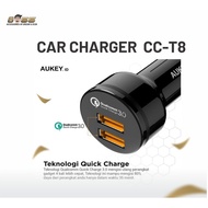 AUKEY CAR CHARGER CC-T8 2 OUTPUT FAST CHARGING 3.0 (qualcomm)