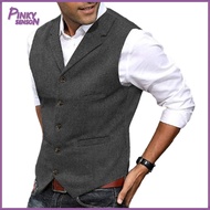 Yoewre Men Formal Suit Vest Men Suit Vest Mens Formal Business Style Sleeveless Waistcoat for Weddin