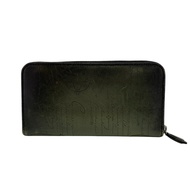 【二手】 Berluti Itauba 圓形拉鍊錢包，書法圖案，長錢包，品牌錢包，卡包，零錢包，灰色