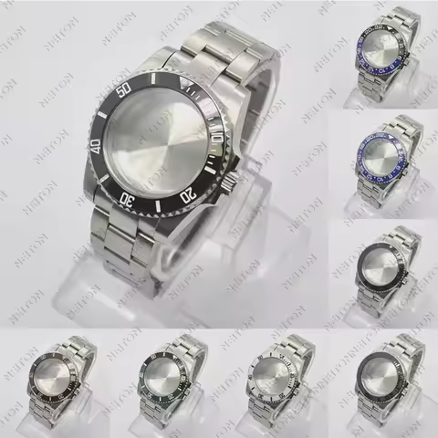 40mm SUB Black PVD NH35 Case Black Fit ETA2836 NH35/36 Mingzhu DG2813/5833 Miyota 8215/8205 Back Tra