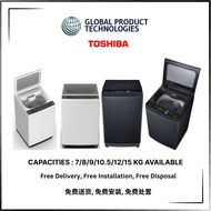 TOSHIBA TOP LOAD WASHING MACHINE 7/8/9/10.5/12/15 KG