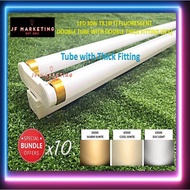 (10SETS) LED 30W T8 (4FT) FLUORESCENT DOUBLE TUBE WITH DOUBLE THICK FITTING (SET) / LAMPU KALIMANTANG