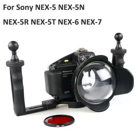 Waterproof Box Underwater Housing Camera Diving Case for Sony NEX5 NEX-5 NEX5N NEX-5N NEX5R NEX5T NE